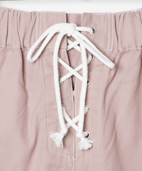 WEGO（ウィゴー）の「WEGO/バックレースアップミニスカート（スカート・レディース・ライトピンク/アイボリー・SMALL/MEDIUM）」の16枚目の写真