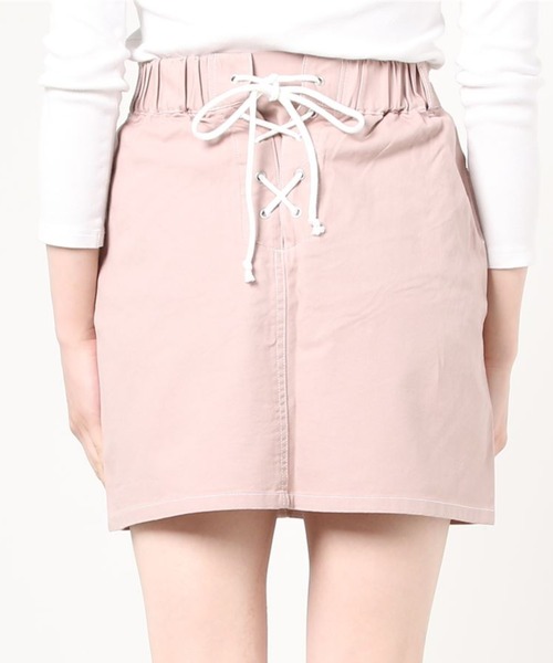 WEGO（ウィゴー）の「WEGO/バックレースアップミニスカート（スカート・レディース・ライトピンク/アイボリー・SMALL/MEDIUM）」の21枚目の写真