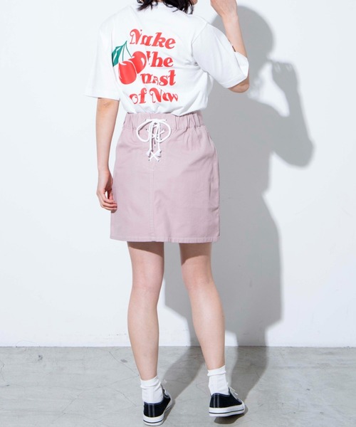 WEGO（ウィゴー）の「WEGO/バックレースアップミニスカート（スカート・レディース・ライトピンク/アイボリー・SMALL/MEDIUM）」の7枚目の写真