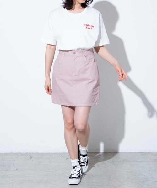 WEGO（ウィゴー）の「WEGO/バックレースアップミニスカート（スカート・レディース・ライトピンク/アイボリー・SMALL/MEDIUM）」の8枚目の写真