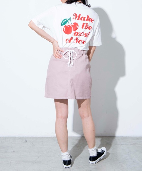 WEGO（ウィゴー）の「WEGO/バックレースアップミニスカート（スカート・レディース・ライトピンク/アイボリー・SMALL/MEDIUM）」の9枚目の写真