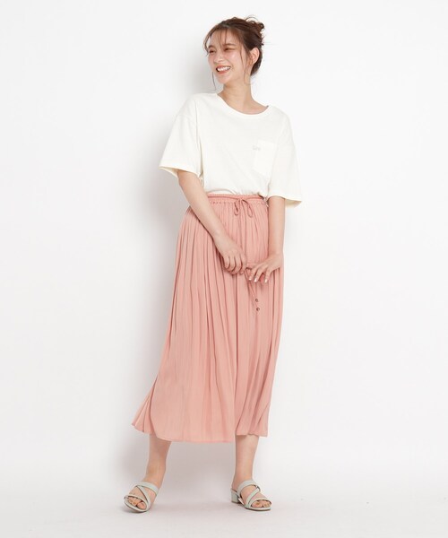 Lee(リー)の「Lee(R)別注 ポケット刺繍Tシャツ(Tシャツ/カットソー・レディース・アイボリー/ガンメタ/カーキ・02)」の5枚目の写真