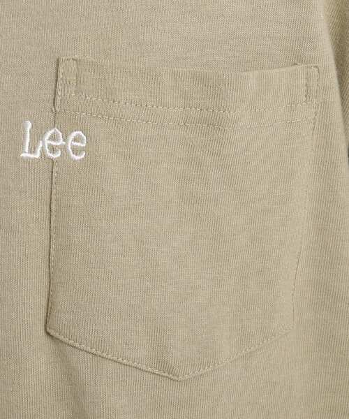 Lee(リー)の「Lee(R)別注 ポケット刺繍Tシャツ(Tシャツ/カットソー・レディース・アイボリー/ガンメタ/カーキ・02)」の14枚目の写真