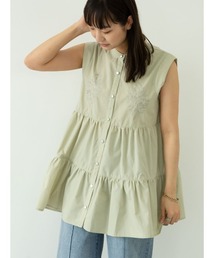 ELENCARE DUE | ・ELENCARE DUE　刺繍ティアードチュニック＊(シャツ/ブラウス)
