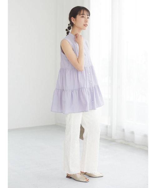 ELENCARE DUE（エレンカーレデュエ）の「・ELENCARE DUE　刺繍ティアードチュニック＊（シャツ/ブラウス・レディース・ブラック/オフホワイト/イエロー/ラベンダー・FREE）」の20枚目の写真