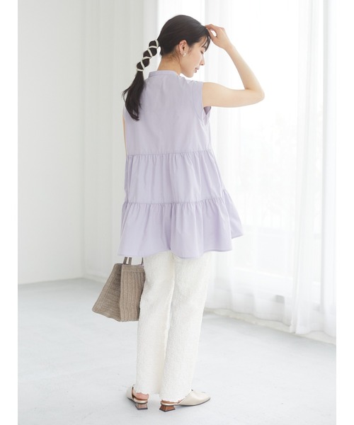 ELENCARE DUE（エレンカーレデュエ）の「・ELENCARE DUE　刺繍ティアードチュニック＊（シャツ/ブラウス・レディース・ブラック/オフホワイト/イエロー/ラベンダー・FREE）」の15枚目の写真