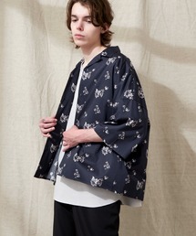 オーバーサイズドルマン プラントガラ オープンカラーS/Sシャツ EMMA CLOTHES