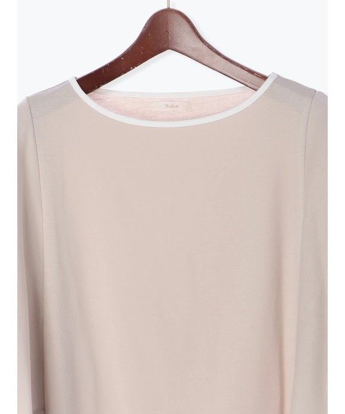 Te chichi（テチチ）の「配色パイピングフレア袖プルオーバー（Tシャツ/カットソー・レディース・オフホワイト/グレー/モカ・ﾌﾘ-）」の12枚目の写真