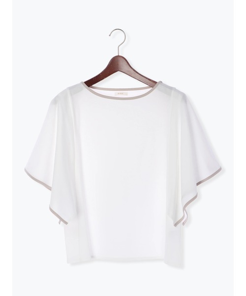 Te chichi（テチチ）の「配色パイピングフレア袖プルオーバー（Tシャツ/カットソー・レディース・オフホワイト/グレー/モカ・ﾌﾘ-）」の17枚目の写真