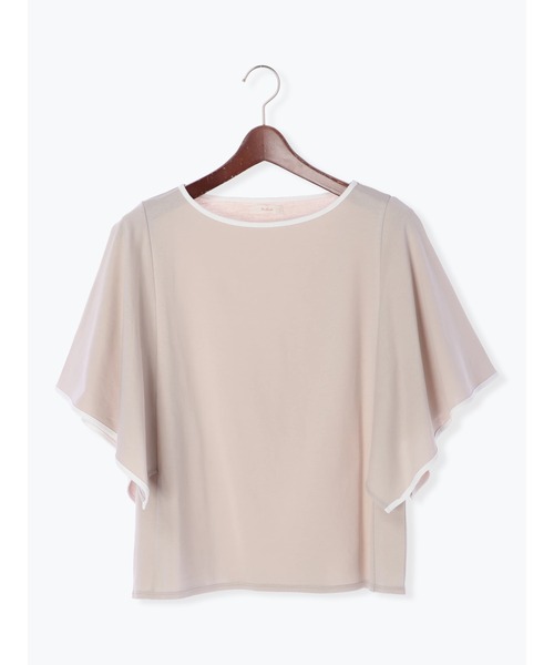 Te chichi（テチチ）の「配色パイピングフレア袖プルオーバー（Tシャツ/カットソー・レディース・オフホワイト/グレー/モカ・ﾌﾘ-）」の18枚目の写真