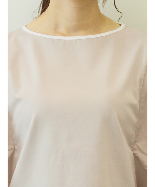 Te chichi（テチチ）の「配色パイピングフレア袖プルオーバー（Tシャツ/カットソー・レディース・オフホワイト/グレー/モカ・ﾌﾘ-）」の8枚目の写真