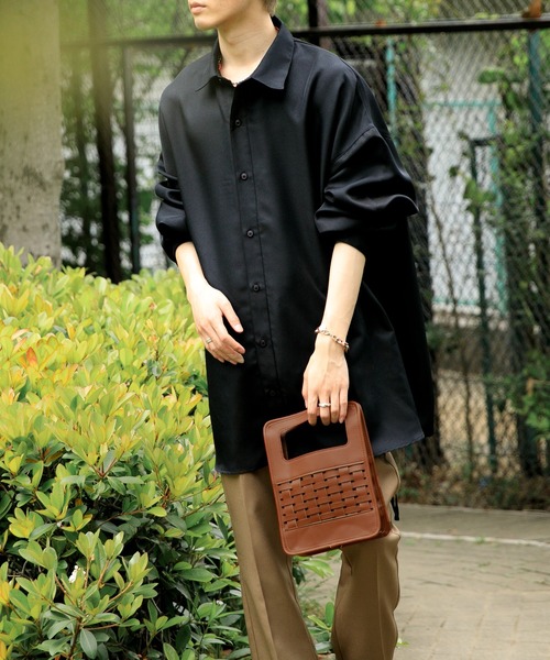 Adoon plain（アドーンプレーン）の「【Adoon plain】レザーショッパー（ハンドバッグ・メンズ・グレー/ダークブラウン/ブラック・FREE）」の15枚目の写真