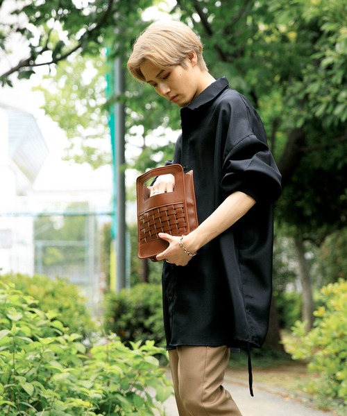 Adoon plain（アドーンプレーン）の「【Adoon plain】レザーショッパー（ハンドバッグ・メンズ・グレー/ダークブラウン/ブラック・FREE）」の19枚目の写真