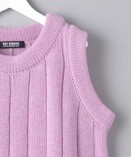 RAF SIMONS（ラフシモンズ）の「＜RAF SIMONS (ラフ シモンズ) ＞ リブ ジレ■■■（ベスト・メンズ・ライラック/イエロー・LARGE/MEDIUM）」の5枚目の写真