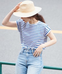 coca（coca） | フレンチスリーブボーダーTOPS(Tシャツ/カットソー)