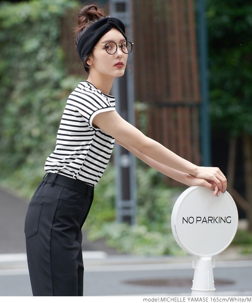 coca(coca)(コカ)の「フレンチスリーブボーダーTOPS(Tシャツ/カットソー・レディース・ホワイト/ブラウン/ブルー/グリーン・M/L)」の22枚目の写真