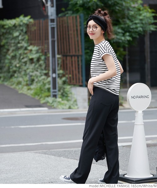 coca(coca)(コカ)の「フレンチスリーブボーダーTOPS(Tシャツ/カットソー・レディース・ホワイト/ブラウン/ブルー/グリーン・M/L)」の20枚目の写真