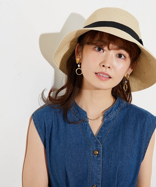 prose verse（プロズヴェール）の「ポケッタブルリボン付きつば広麦わらハット（ハット・レディース・キャメル/ベージュ・ﾌﾘ-）」の16枚目の写真