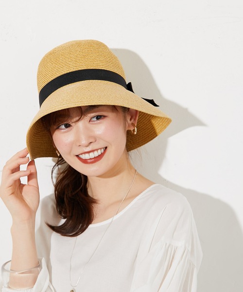 prose verse（プロズヴェール）の「ポケッタブルリボン付きつば広麦わらハット（ハット・レディース・キャメル/ベージュ・ﾌﾘ-）」の14枚目の写真