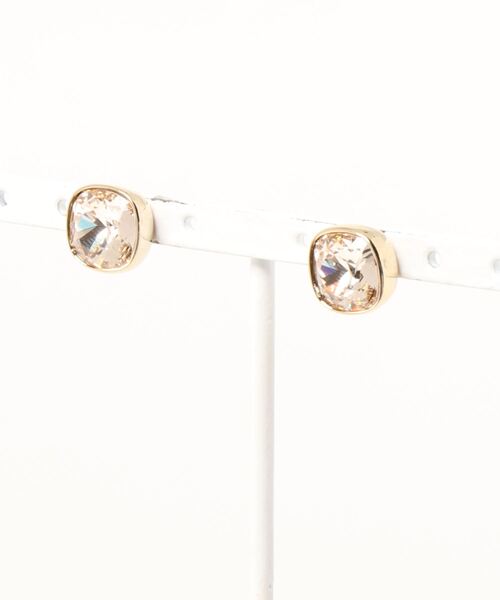 Ecru クリスタルスクエアピアス ピアス 両耳用 Tone トーン のファッション