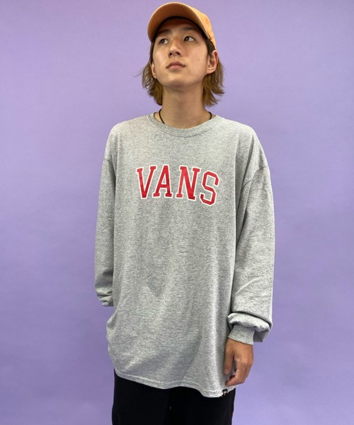 VANS(バンズ)の「【ZOZOTOWN限定アイテム】VANS/バンズ カレッジロゴ プリントロンT 121K1020900(Tシャツ/カットソー・メンズ・ホワイト/ネイビー/グレー・S/M/L/XL)」の2枚目の写真