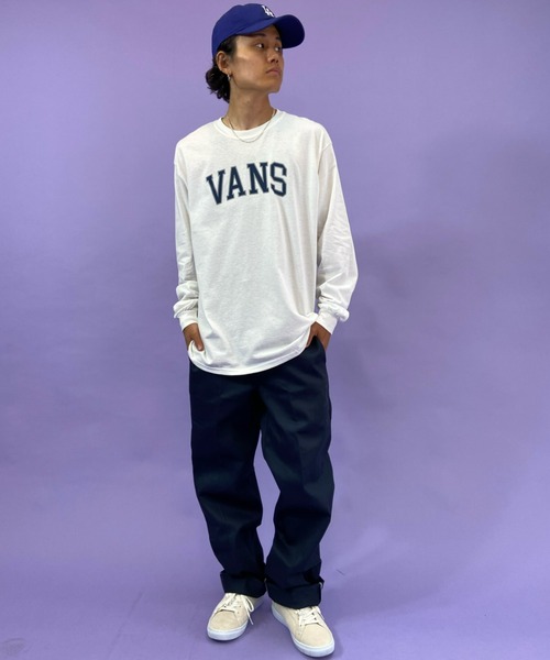 VANS(バンズ)の「【ZOZOTOWN限定アイテム】VANS/バンズ カレッジロゴ プリントロンT 121K1020900(Tシャツ/カットソー・メンズ・ホワイト/ネイビー/グレー・S/M/L/XL)」の8枚目の写真