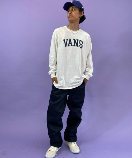 VANS(バンズ)の「【ZOZOTOWN限定アイテム】VANS/バンズ カレッジロゴ プリントロンT 121K1020900(Tシャツ/カットソー・メンズ・ホワイト/ネイビー/グレー・S/M/L/XL)」の7枚目の写真