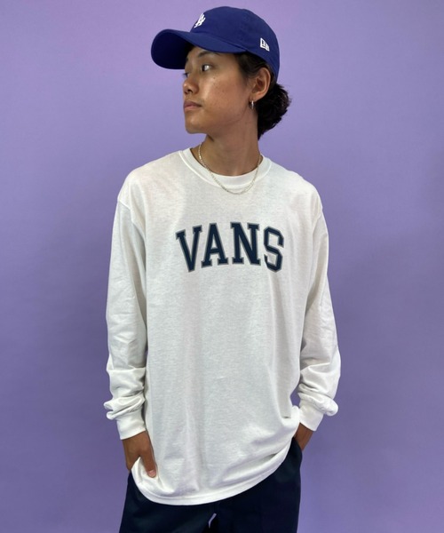 VANS(バンズ)の「【ZOZOTOWN限定アイテム】VANS/バンズ カレッジロゴ プリントロンT 121K1020900(Tシャツ/カットソー・メンズ・ホワイト/ネイビー/グレー・S/M/L/XL)」の6枚目の写真