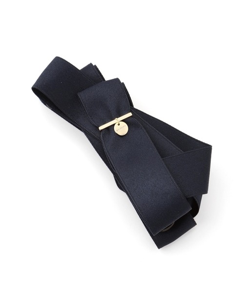 ANEMONE（アネモネ）の「メタルポイントのリボンバナナクリップ（バレッタ/ヘアクリップ・レディース・ブラウン/ブラック/ネイビー/グレー・FREE）」の6枚目の写真