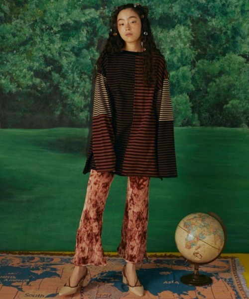 CANDY SWITCHING BORDER L/S Tシャツ