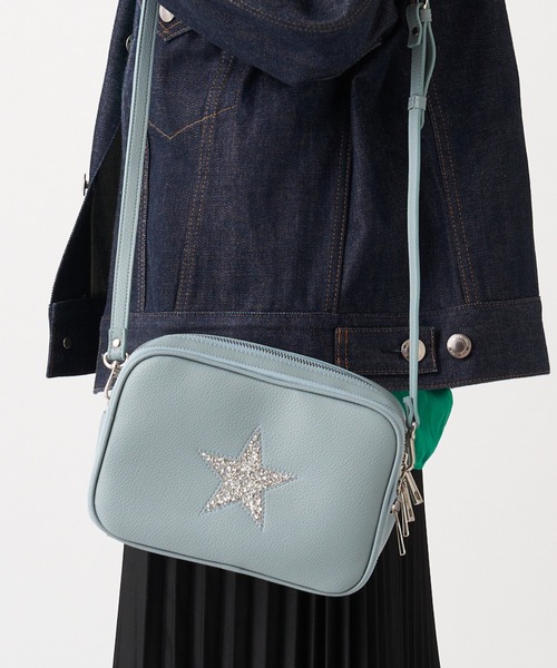 Actually（アクチュアリー）の「JELLY星 お財布ショルダーバッグ  ポシェット（ショルダーバッグ・レディース・ライトグレー/ライトブルー/ブラック/シルバー/ブラック×シルバー/ブロンズ/シルバー系その他・フリー）」の4枚目の写真