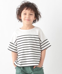 GLOBAL WORK | 【キッズ】シャーベッＴＥＥ／パネルボーダー半袖/950235(Tシャツ/カットソー)
