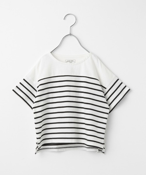 GLOBAL WORK（グローバルワーク）の「【キッズ】シャーベッTEE／パネルボーダー半袖/950235（Tシャツ/カットソー・キッズ・ホワイト/ライトブルー・120cm/110cm/130cm/150cm/140cm/100cm/160cm）」の6枚目の写真
