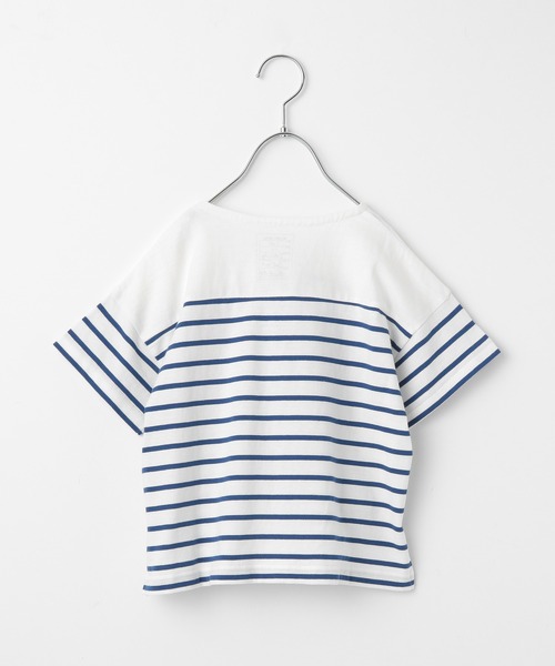 GLOBAL WORK（グローバルワーク）の「【キッズ】シャーベッTEE／パネルボーダー半袖/950235（Tシャツ/カットソー・キッズ・ホワイト/ライトブルー・120cm/110cm/130cm/150cm/140cm/100cm/160cm）」の8枚目の写真
