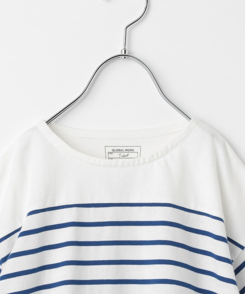 GLOBAL WORK（グローバルワーク）の「【キッズ】シャーベッTEE／パネルボーダー半袖/950235（Tシャツ/カットソー・キッズ・ホワイト/ライトブルー・120cm/110cm/130cm/150cm/140cm/100cm/160cm）」の9枚目の写真