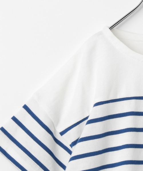 GLOBAL WORK（グローバルワーク）の「【キッズ】シャーベッTEE／パネルボーダー半袖/950235（Tシャツ/カットソー・キッズ・ホワイト/ライトブルー・120cm/110cm/130cm/150cm/140cm/100cm/160cm）」の10枚目の写真