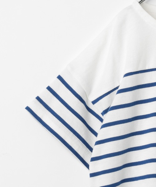 GLOBAL WORK（グローバルワーク）の「【キッズ】シャーベッTEE／パネルボーダー半袖/950235（Tシャツ/カットソー・キッズ・ホワイト/ライトブルー・120cm/110cm/130cm/150cm/140cm/100cm/160cm）」の11枚目の写真