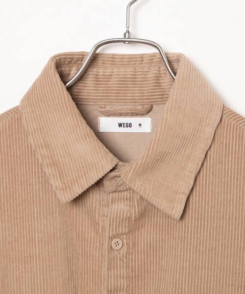 WEGO(ウィゴー)の「WEGO/コーデュロイビックシルエットシャツ(シャツ/ブラウス・メンズ・ブラック/ベージュ/ブラウン系その他/アイボリー/ブルー系その他・MEDIUM/LARGE)」の13枚目の写真