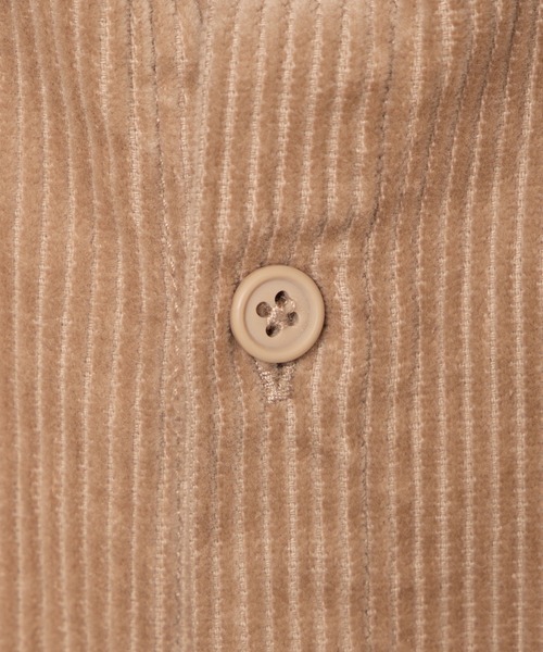 WEGO(ウィゴー)の「WEGO/コーデュロイビックシルエットシャツ(シャツ/ブラウス・メンズ・ブラック/ベージュ/ブラウン系その他/アイボリー/ブルー系その他・MEDIUM/LARGE)」の9枚目の写真