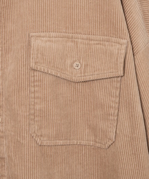 WEGO(ウィゴー)の「WEGO/コーデュロイビックシルエットシャツ(シャツ/ブラウス・メンズ・ブラック/ベージュ/ブラウン系その他/アイボリー/ブルー系その他・MEDIUM/LARGE)」の17枚目の写真