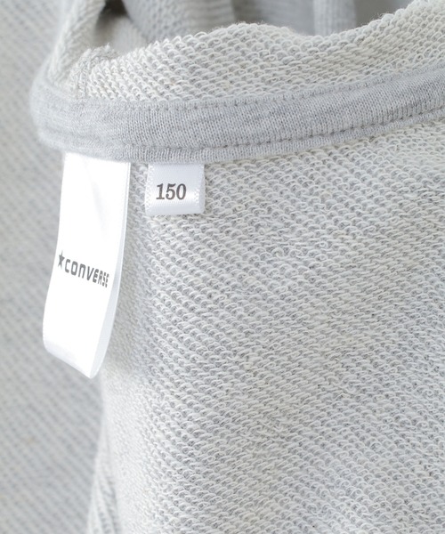 CONVERSE(コンバース)の「【キッズ】CONVERSE 裏毛切り替えパーカー(130~160cm)(パーカー・キッズ・ホワイト/スモークグレー・130/140/160/150)」の3枚目の写真