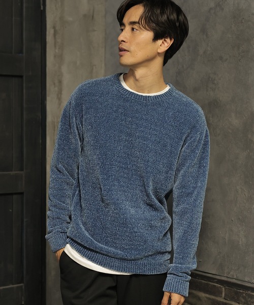 UNION STATION（ユニオンステーション）の「クルーネックモールニット（ニット/セーター・メンズ・ホワイト/ブラック/ネイビー/レッド/ブルー/チャコール・LL/M/L）」の5枚目の写真