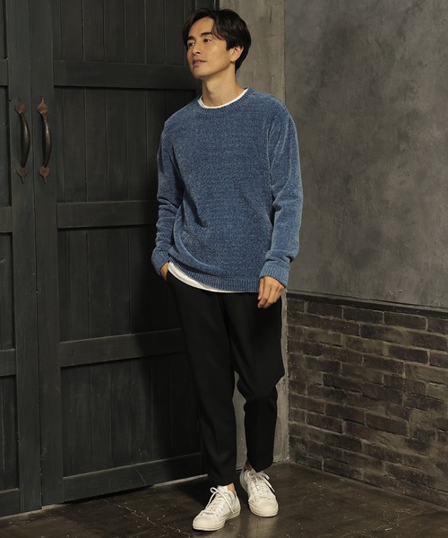 UNION STATION（ユニオンステーション）の「クルーネックモールニット（ニット/セーター・メンズ・ホワイト/ブラック/ネイビー/レッド/ブルー/チャコール・LL/M/L）」の9枚目の写真