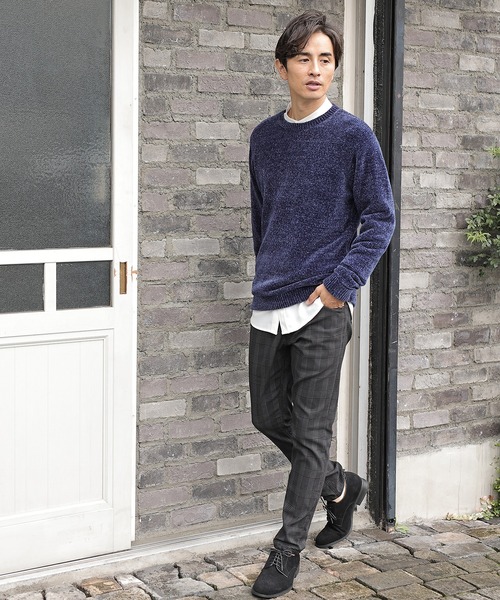 UNION STATION（ユニオンステーション）の「クルーネックモールニット（ニット/セーター・メンズ・ホワイト/ブラック/ネイビー/レッド/ブルー/チャコール・LL/M/L）」の7枚目の写真