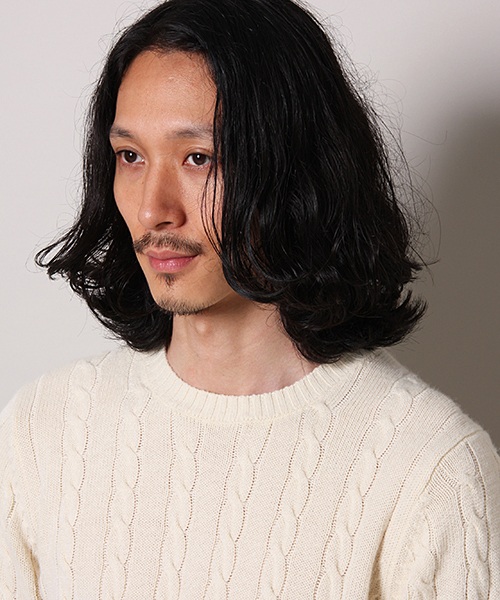 MEN'S MELROSE(メンズメルローズ)の「smart×MASTER FRAME カシミヤタッチ クルーネックセーター(ニット/セーター・メンズ・オフホワイト/ブラック/グリーン/ネイビー/ワイン/グレー/ブルー・X-LARGE/MEDIUM/LARGE)」の21枚目の写真