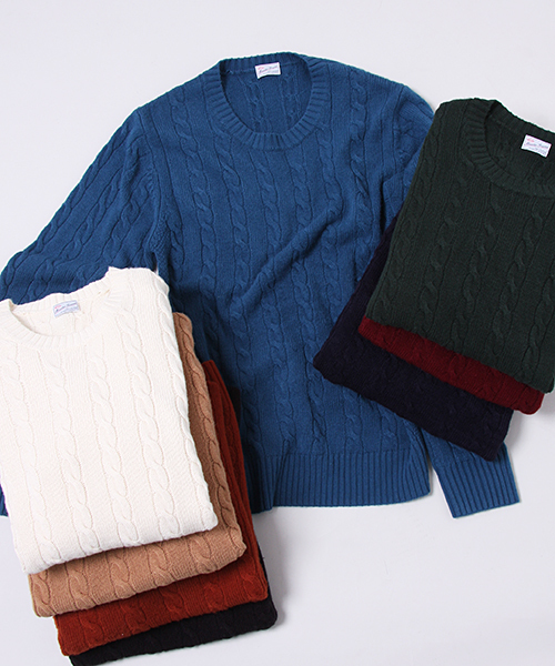 MEN'S MELROSE(メンズメルローズ)の「smart×MASTER FRAME カシミヤタッチ クルーネックセーター(ニット/セーター・メンズ・オフホワイト/ブラック/グリーン/ネイビー/ワイン/グレー/ブルー・X-LARGE/MEDIUM/LARGE)」の18枚目の写真
