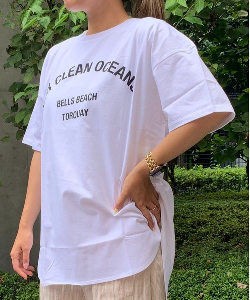 PIPING HOT FUTURE(パイピングホットフューチャー)の「CREW T-SHIRTS FOR CLEAN OCEANS(Tシャツ/カットソー・レディース・ホワイト・LARGE/MEDIUM/SMALL)」の1枚目の写真