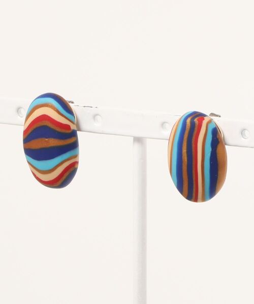 tone(トーン)の「【macree】macreeしましまいびつなダエンピアス(ピアス(両耳用)・レディース・ピンク/イエロー/ブルー・FREE)」の2枚目の写真