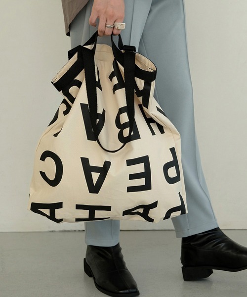 Bab(バブ)の「【WEB限定】アルファベットトートバッグ(トートバッグ・レディース・ブラウン/アイボリー/ベージュ・ONESIZE)」の12枚目の写真