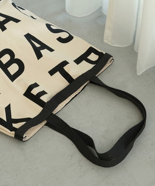 Bab(バブ)の「【WEB限定】アルファベットトートバッグ(トートバッグ・レディース・ブラウン/アイボリー/ベージュ・ONESIZE)」の7枚目の写真